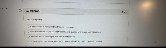 Please help Socialized power is less effecthe in