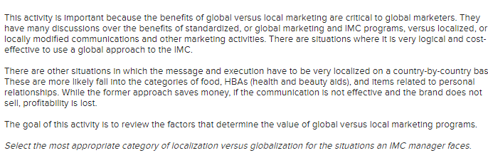 This actlvity Is Important because the benefits