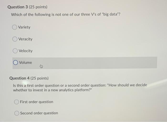 Question 1 (25 points) Saved Presenting the