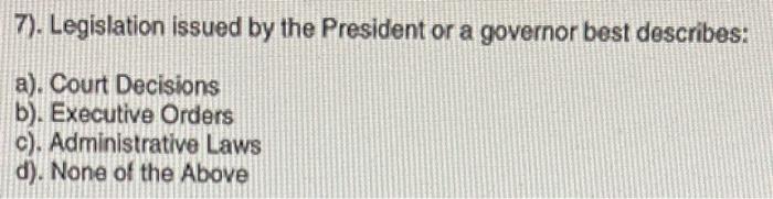 6). Federal and state statutes, ordinances of
