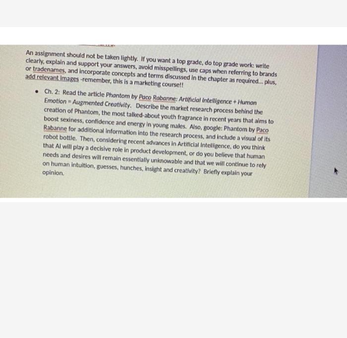 An assignment should not be taken lightly. If you