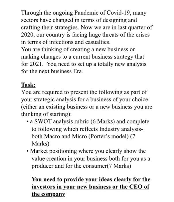 Through the ongoing Pandemic of Covid-19, many