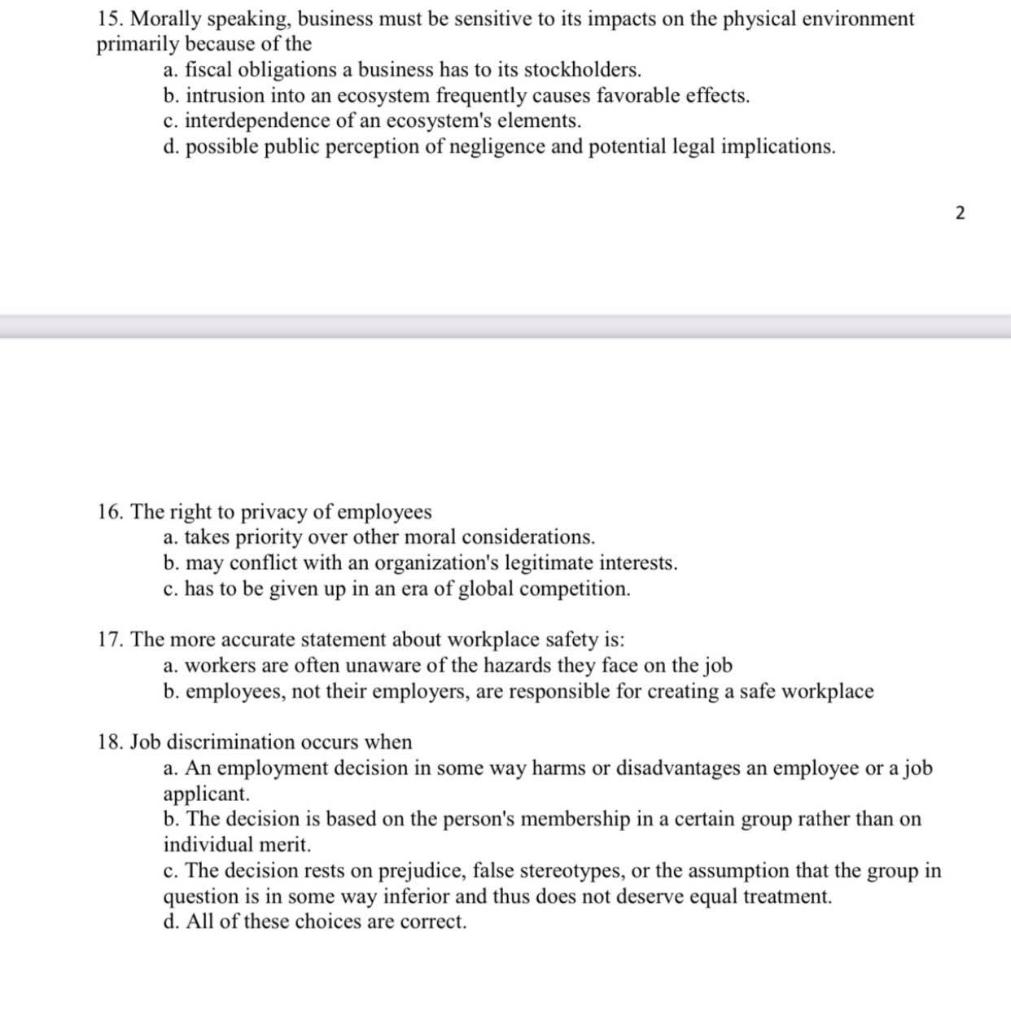 please answer all the questions 12. Conflicts of