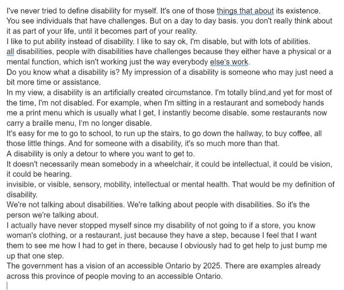 Can you identify statements from the interviews