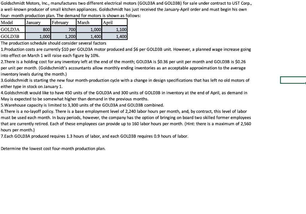 HELP Goldschmidt Motors, Inc., manufactures two