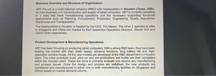 based on the information given in the case study