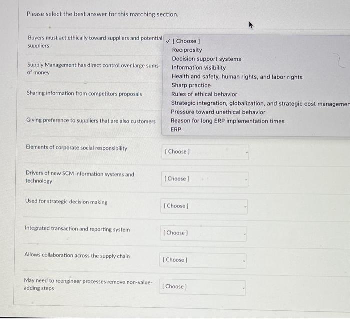 answer please Please select the best answer for