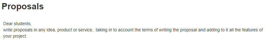 write any poposal for any topic and make a