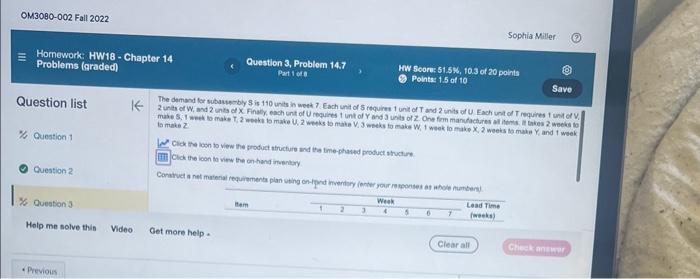 Please help! You must solve for item S through Z