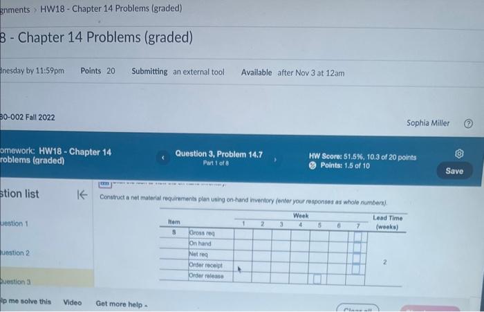 Please help! You must solve for item S through Z