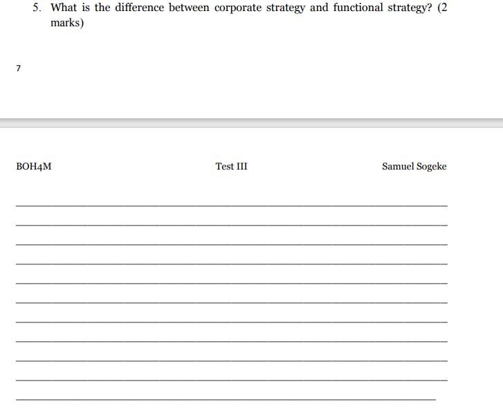 5. What is the difference between corporate