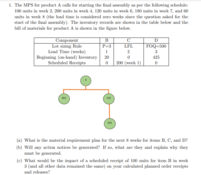 PLEASE show how to solve including formulas.