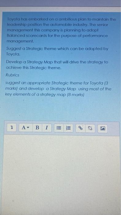 help Toyota has embarked on a ambitious plan to