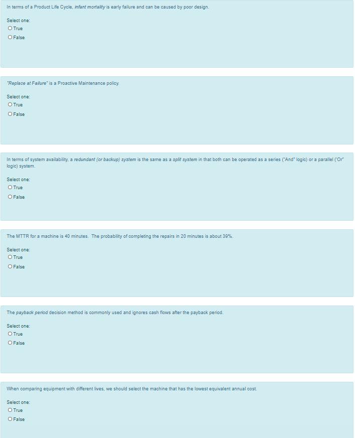 In terms of a Product Life Cycle, infant