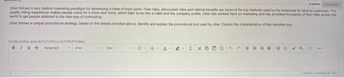 Uber follows a very sinct mattina paradigm for