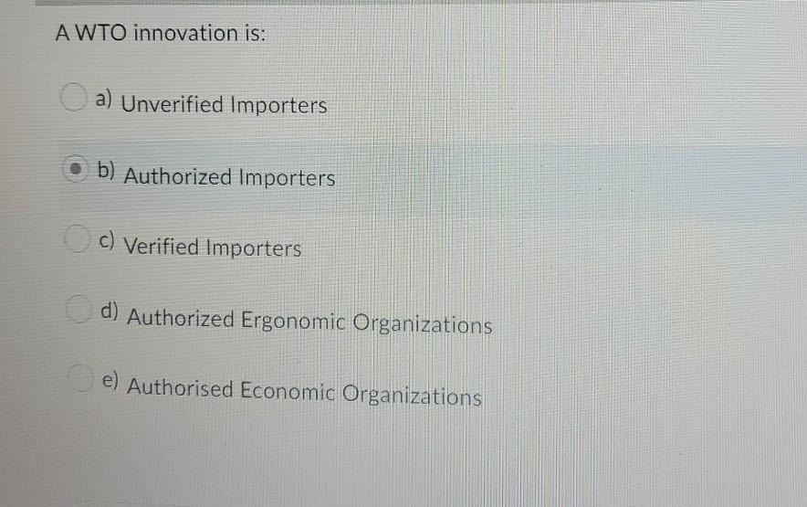 customs and free trade agreement AWTO innovation