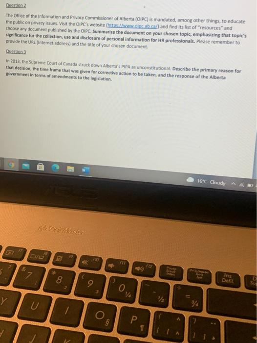Question 2 The Office of the Information and