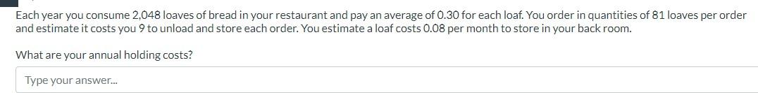 Each year you consume 2,048 loaves of bread in