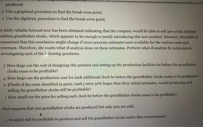 PLEASE ANSWER LETTER D AND EXPLAIN IT HOW YOU GOT