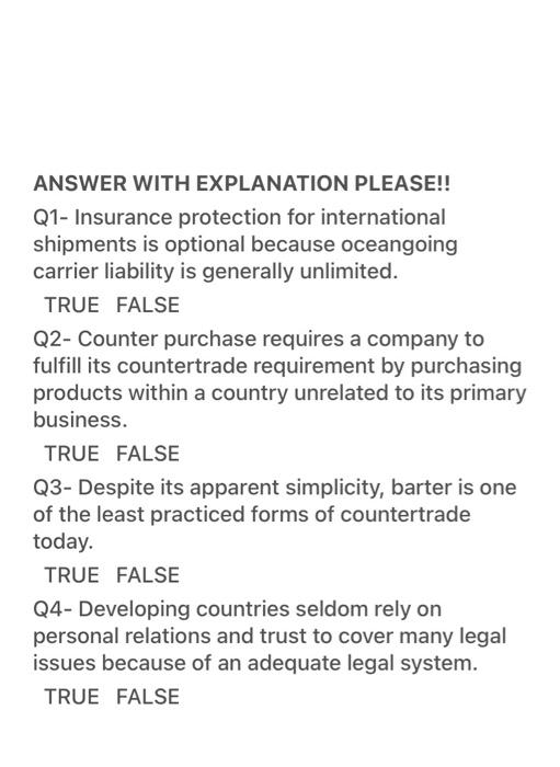 ANSWER WITH EXPLANATION PLEASE!! Q1- Insurance