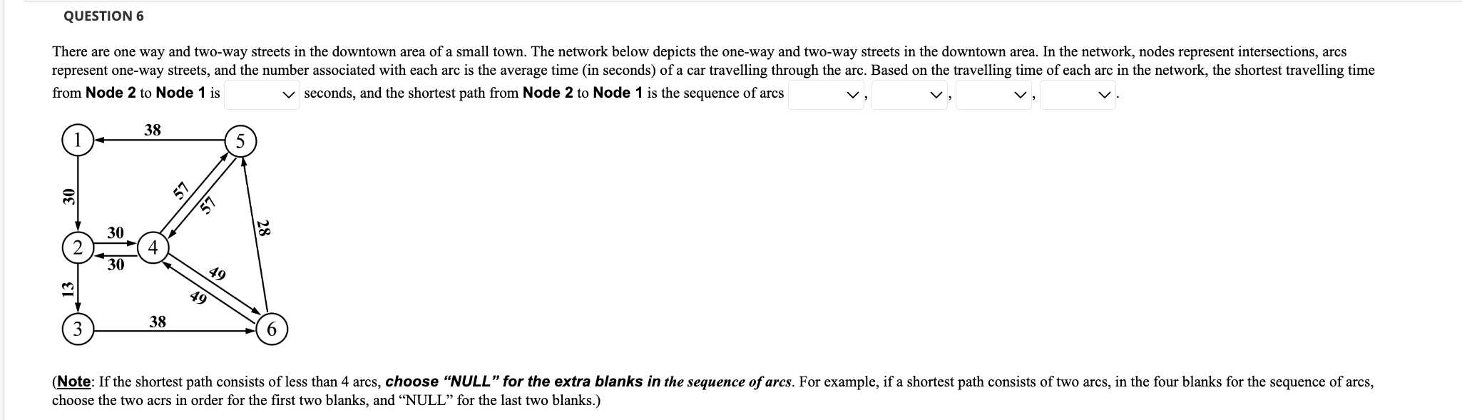 from Node 2 to Node 1 is V seconds, and the