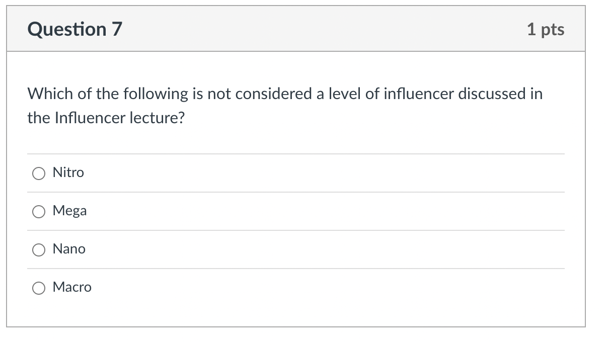Which of the following is not considered a level