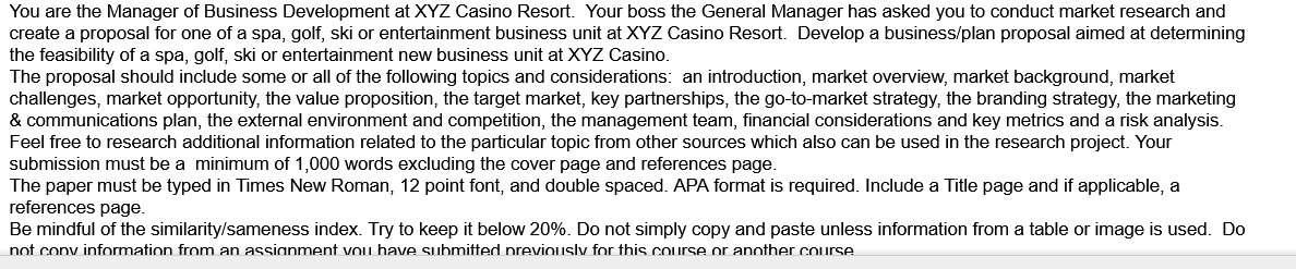 You are the Manager of Business Development at