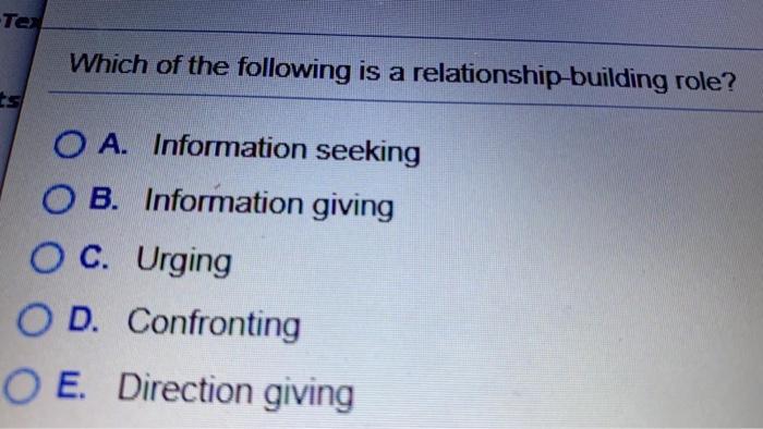 Te Which of the following is a