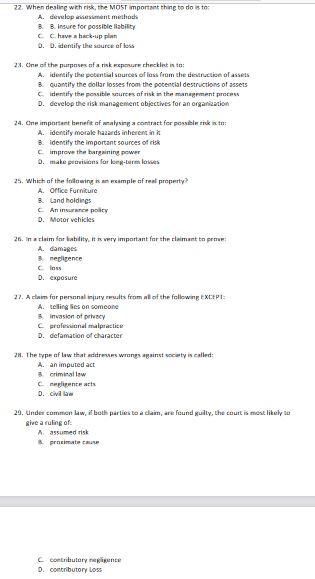 PLEASE ANSWER ALL QUESTIONS 22. When destieg wrh