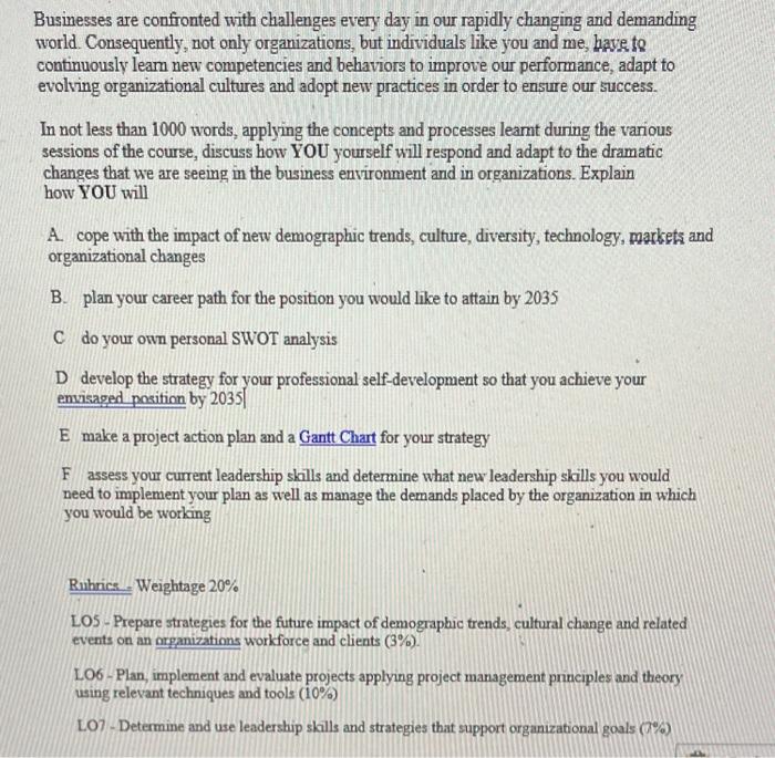 Businesses are confronted with challenges every