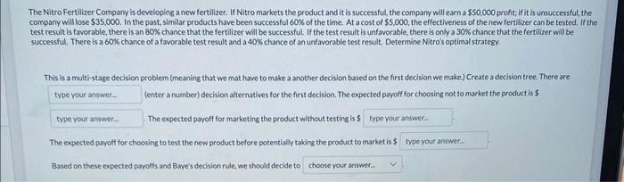 Please answer each box The Nitro Fertilizer