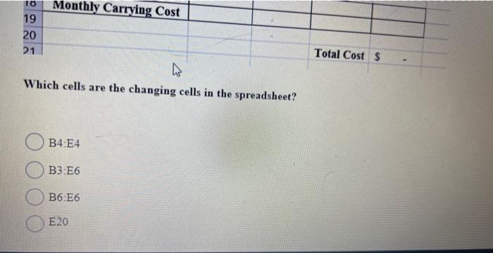 7 A company is planning production for the next 4