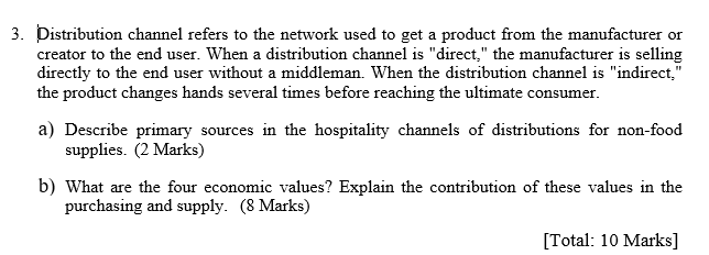 Distribution channel refers to the network used