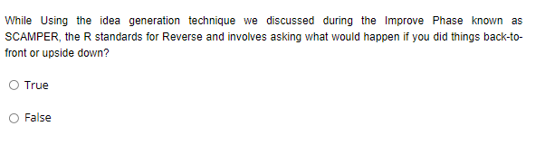 While Using the idea generation technique we