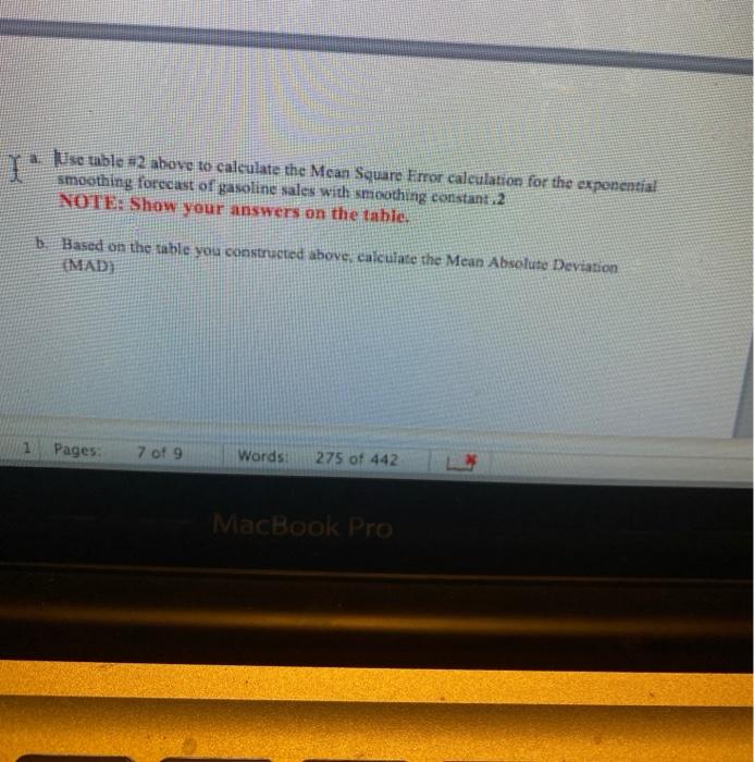 UN Normal No Spacing 121 31 41 TABLE #2. Forecast