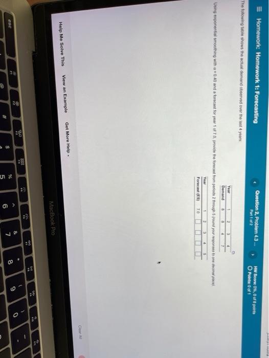 3 Homework: Homework 1: Forecasting Question 2,