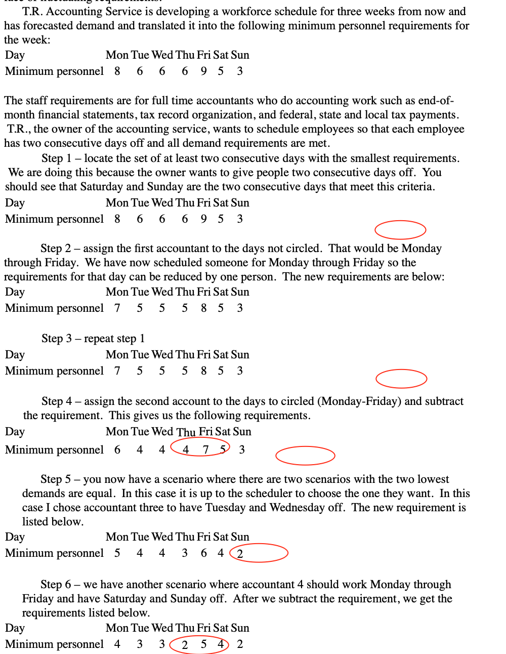 T.R. Accounting Service is developing a workforce