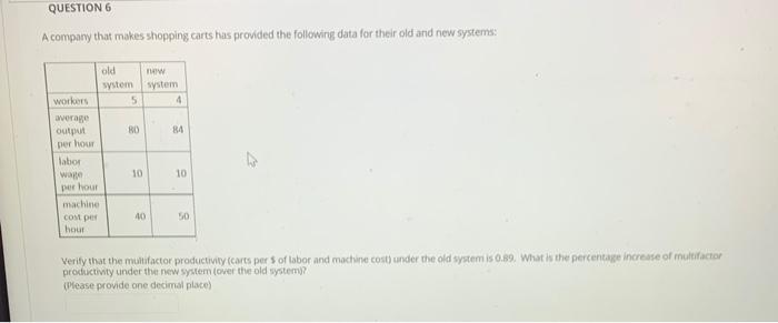 QUESTION 6 A compare that makes shopping carts