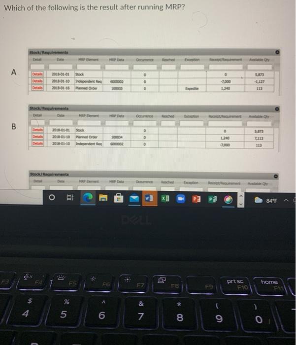 Given the following MRP problem: Unit of Measure: