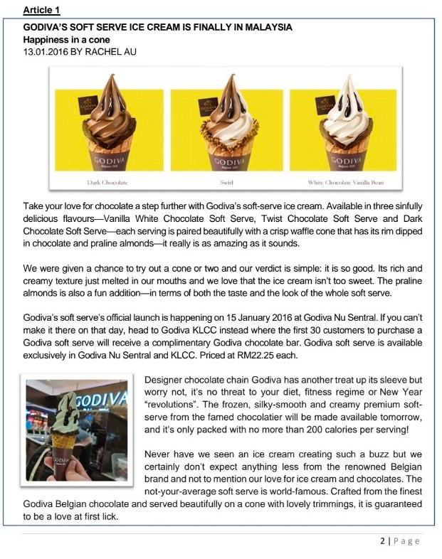 Principles of Marketing Questions GODIVA'S SOFT