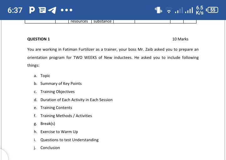 6:37 PB 1... 6.5 K/S 55 resources substance