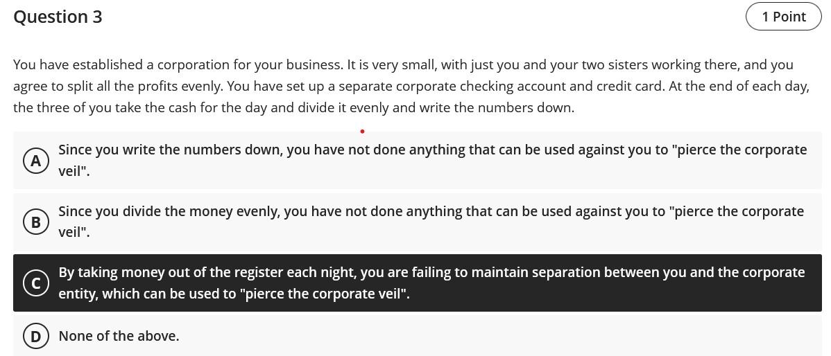 You have established a corporation for your