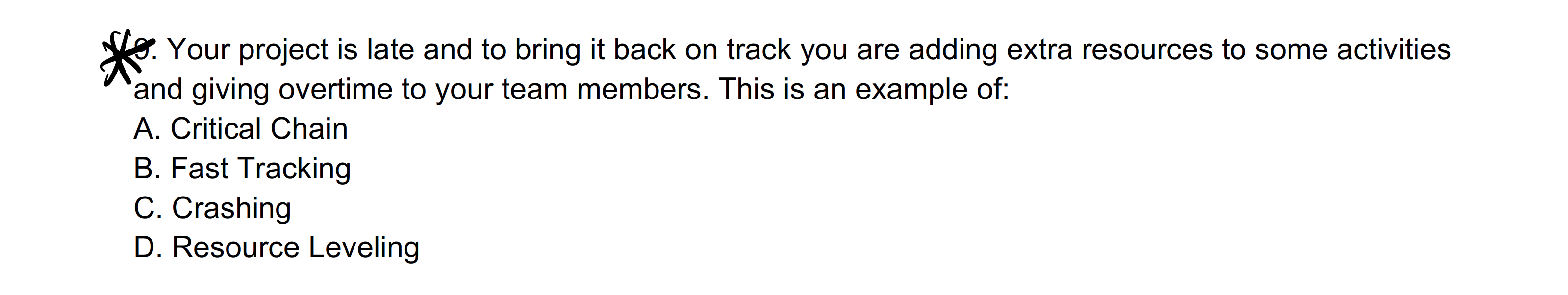 THIS IS PROJECT MANAGEMENT ff 22. The code (or