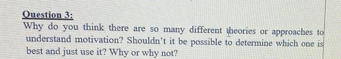 Question 3: Why do you think there are so many