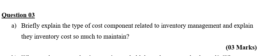 Words= 150 to 300 Question 03 a) Briefly explain