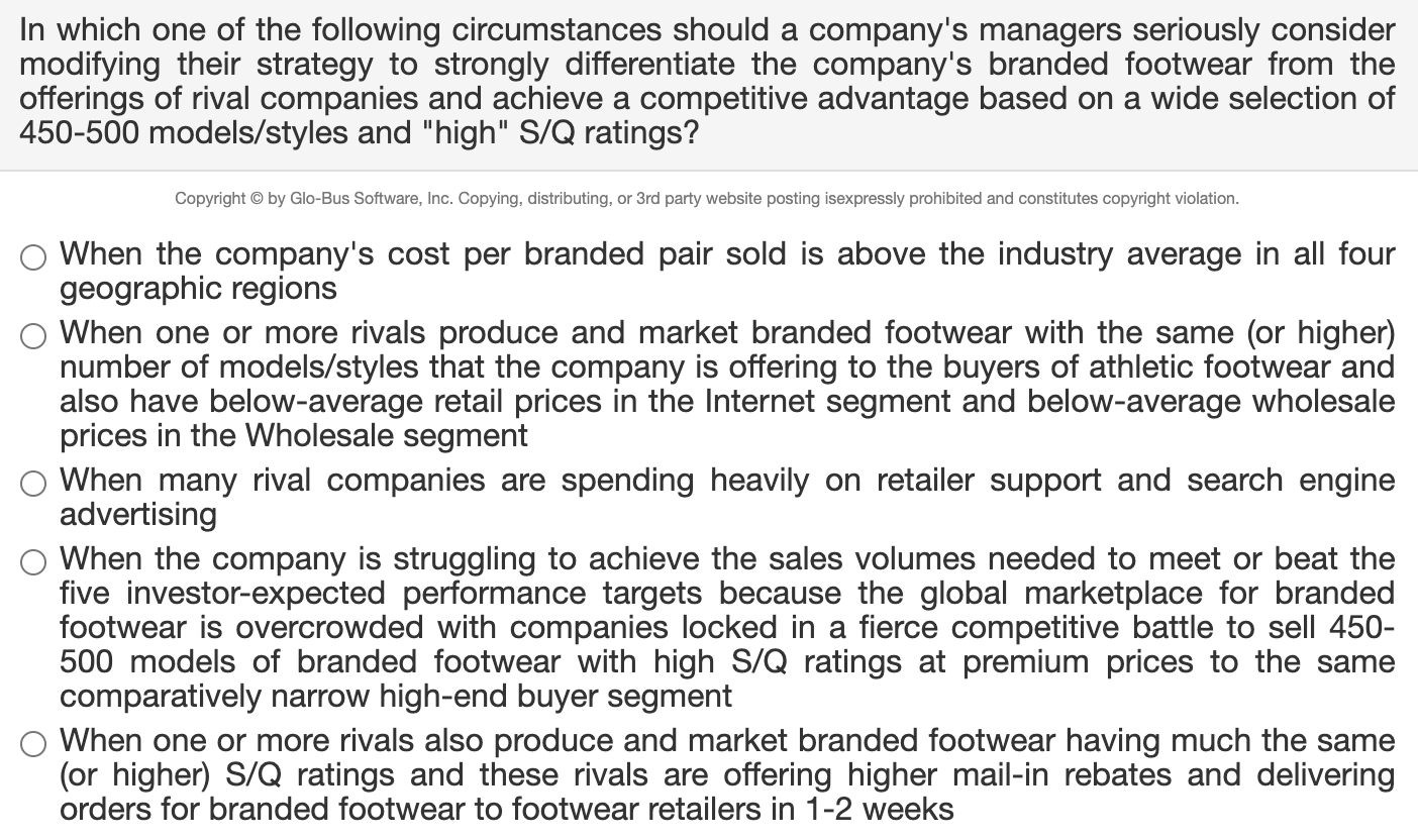 In which one of the following circumstances