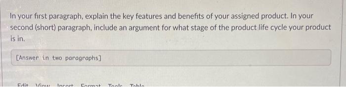 Your assigned product is the Wonder Bible. Here