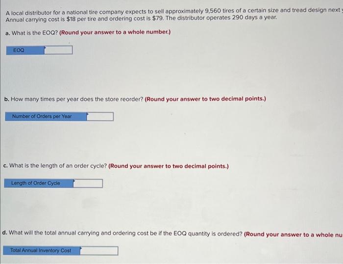 A local distributor for a national tire company