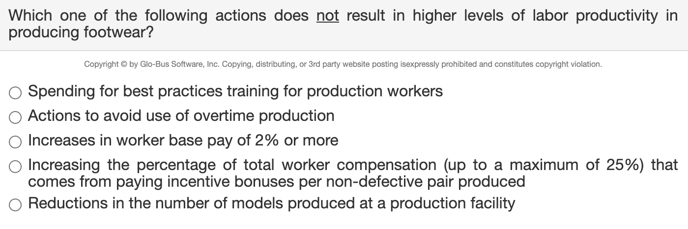 Which one of the following actions does not