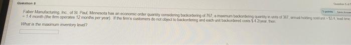 Questions Faber Manufacturing, Inc of St Paul,